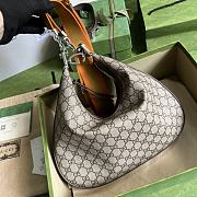 Gucci Attache Large Shoulder Bag GG Supreme Canvas Green 702823 35cm - 4