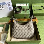 Gucci Attache Small Shoulder Bag GG Supreme Canvas Green 699409 23cm - 1