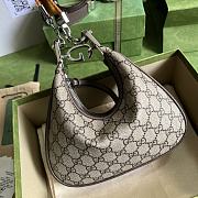 Gucci Attache Small Shoulder Bag GG Supreme Canvas Green 699409 23cm - 6
