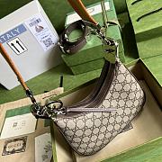Gucci Attache Small Shoulder Bag GG Supreme Canvas Green 699409 23cm - 3