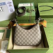 Gucci Attache Small Shoulder Bag GG Supreme Canvas Green 699409 23cm - 2