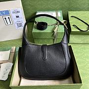 Gucci Jackie 1961 Small Black Natural Grain Bag 636709 Size 28x19x4.5 cm - 3