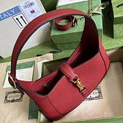 Gucci Jackie 1961 Small Red Natural Grain Bag 636709 Size 28x19x4.5 cm - 6