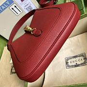 Gucci Jackie 1961 Small Red Natural Grain Bag 636709 Size 28x19x4.5 cm - 4