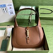 Gucci Jackie 1961 Small Brown Natural Grain Bag 636709 Size 28x19x4.5 cm - 1