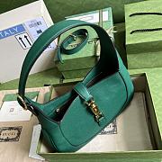 Gucci Jackie 1961 Small Green Natural Grain Bag 636709 Size 28x19x4.5 cm - 6