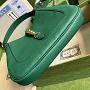 Gucci Jackie 1961 Small Green Natural Grain Bag 636709 Size 28x19x4.5 cm - 4