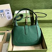 Gucci Jackie 1961 Small Green Natural Grain Bag 636709 Size 28x19x4.5 cm - 5
