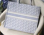 Dior Book Tote Gray Oblique Embroidery M1286 Size 41.5 x 34.5 x 16 cm - 3