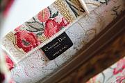 Dior Medium Book Tote Flower In Beige Embroidery M1296 Size 36 x 27.5 x 16.5 cm - 6