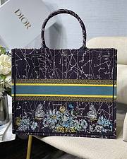 Dior Large Book Tote Blue Multicolor Constellation Embroidery M1286 41.5 cm - 6