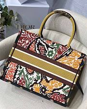 Dior Small Book Tote Paisley Brown Embroidery M1296 Size 36.5 cm - 4