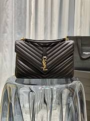 YSL Large Monogram College Gold-tone Metal Black Leather 392738 32x21x8 cm - 1