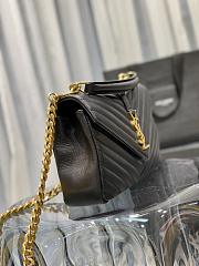 YSL Medium Monogram College Gold-tone Black Leather 600279 Size 24x17x6 cm - 3