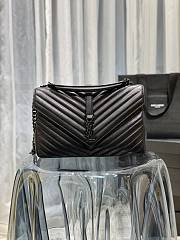 YSL Large Monogram College Black Metal Black Leather 392738 32x21x8 cm - 1