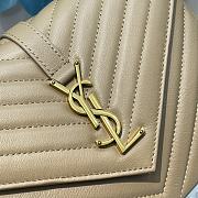 YSL Medium Monogram College Beige Leather 600279 Size 24x17x6 cm - 3