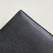 YSL Uptown Pouch Black Grain Leather Silver Metal 565739 size 27×16×2 cm - 2