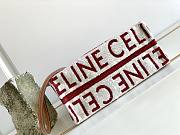 Celine Small Cabas Thais In Textile White/Red 199162 size 29x16x13 cm - 3