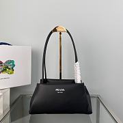 Prada Small Leather Bag Black 1BA368 size 26x14x13 cm - 1