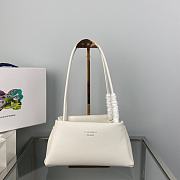 Prada Small Leather Bag White 1BA368 size 26x14x13 cm - 1