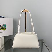 Prada Small Leather Bag White 1BA368 size 26x14x13 cm - 3
