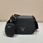 Prada Leather Shoulder Bag Black 1BD293 size 24x17x9.5 cm - 1