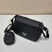 Prada Leather Shoulder Bag Black 1BD293 size 24x17x9.5 cm - 5