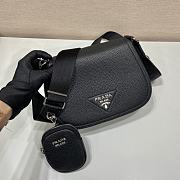 Prada Leather Shoulder Bag Black 1BD293 size 24x17x9.5 cm - 3