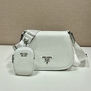 Prada Leather Shoulder Bag White 1BD293 size 24x17x9.5 cm - 1