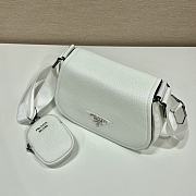 Prada Leather Shoulder Bag White 1BD293 size 24x17x9.5 cm - 4