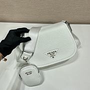 Prada Leather Shoulder Bag White 1BD293 size 24x17x9.5 cm - 3