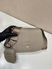 Prada Leather Shoulder Bag Clay Gray 1BD293 size 24x17x9.5 cm - 2