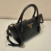 Prada Leather Handbag Black 1BA111 size 24x19x12 cm - 5