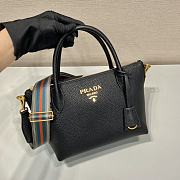 Prada Leather Handbag Black 1BA111 size 24x19x12 cm - 3