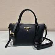 Prada Leather Handbag Black 1BA111 size 24x19x12 cm - 2