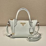 Prada Leather Handbag White 1BA111 size 24x19x12 cm - 5