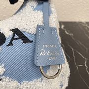 Prada Re-Edition 2000 Embroidered Drill Mini Bag Sky Blue/White 1NE515 23cm - 6