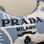 Prada Re-Edition 2000 Embroidered Drill Mini Bag Sky Blue/White 1NE515 23cm - 4