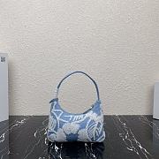 Prada Re-Edition 2000 Embroidered Drill Mini Bag Sky Blue/White 1NE515 23cm - 3