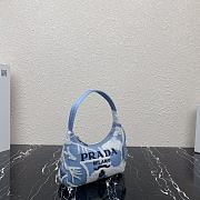 Prada Re-Edition 2000 Embroidered Drill Mini Bag Sky Blue/White 1NE515 23cm - 2