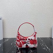 Prada Re-Edition 2000 Embroidered Drill Mini Bag Red/White 1NE515 23cm - 1