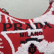 Prada Re-Edition 2000 Embroidered Drill Mini Bag Red/White 1NE515 23cm - 5