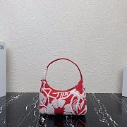 Prada Re-Edition 2000 Embroidered Drill Mini Bag Red/White 1NE515 23cm - 6