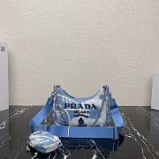 Prada Re-Edition 2006 Embroidered Drill Sky Blue/White 1BH204 22cm - 1