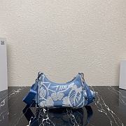 Prada Re-Edition 2006 Embroidered Drill Sky Blue/White 1BH204 22cm - 3