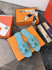 Hermes Slippers Light Blue - 1