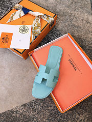 Hermes Slippers Light Blue - 4