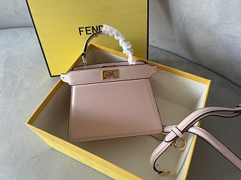 Fendi Peekaboo ISeeU Petite Light Pink 8BN335 size 20x15x11 cm