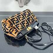 Fendi Peekaboo Medium Brown Sheepskin Bag 8BN327 Size 27x25x14 cm - 4