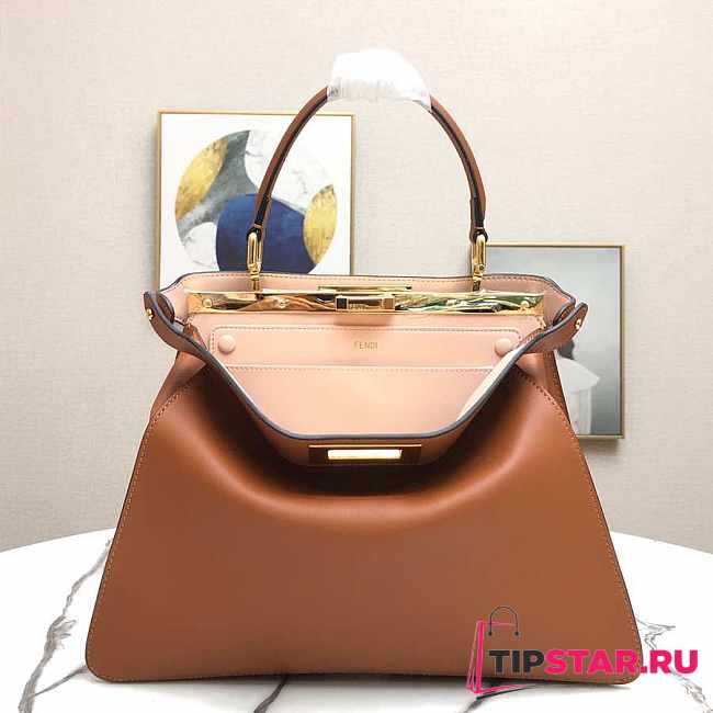 Fendi Peekaboo Iseeu Brown 8BN321 Size 33.5 x 25.5 x 13 cm - 1